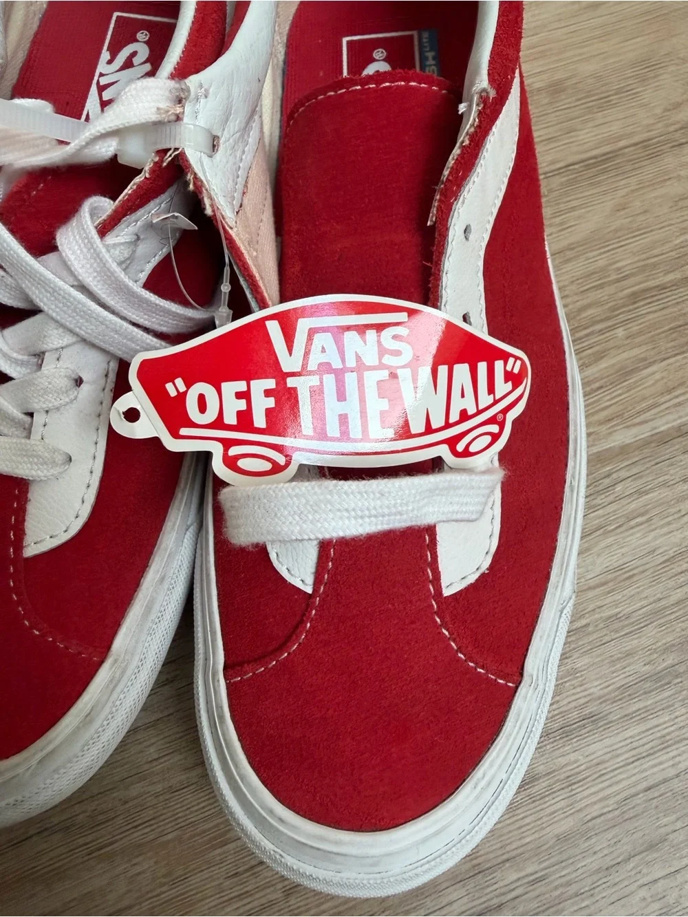 NWT Vans Red & White Classic Skate Sneakers